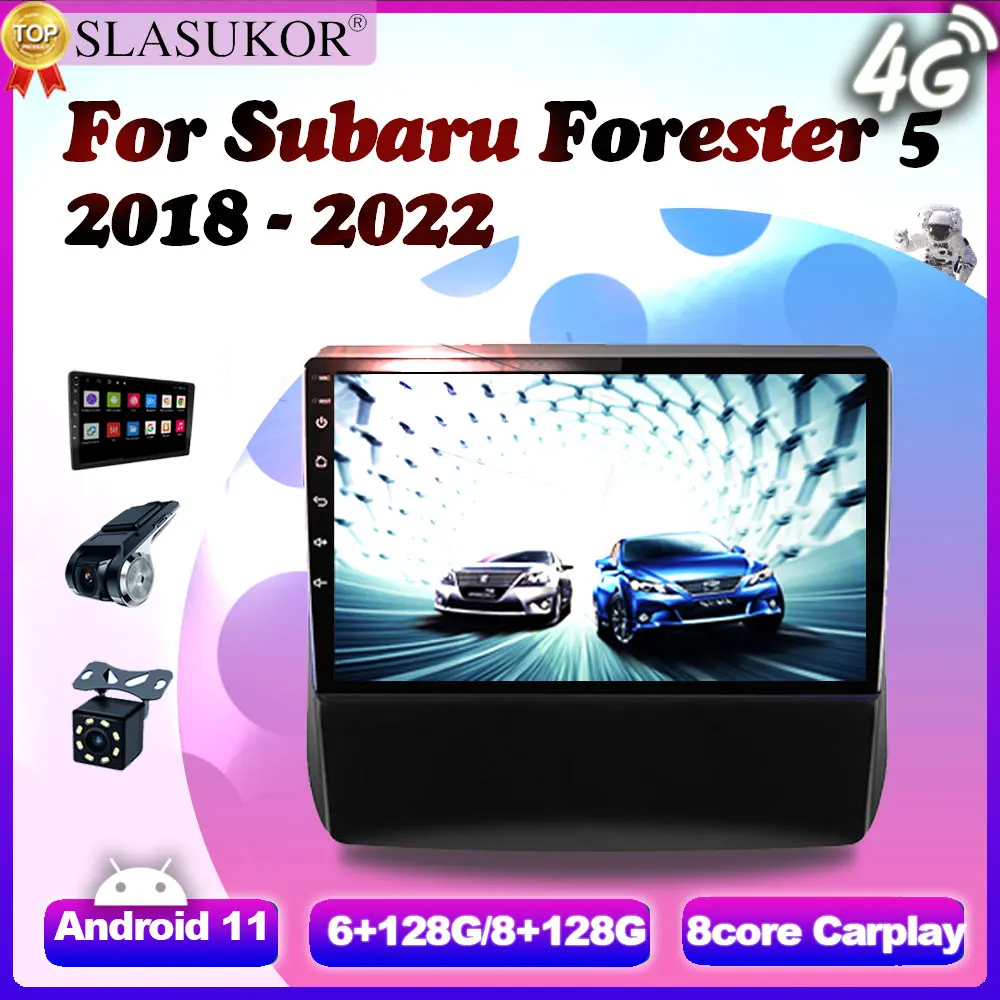 

Автомагнитола 9 дюймов, Android 11, для Subaru Forester 5 2018-2022, мультимедийный проигрыватель с вентилятором, стерео-навигацией, GPS, без DVD, типоразмер 2DIN