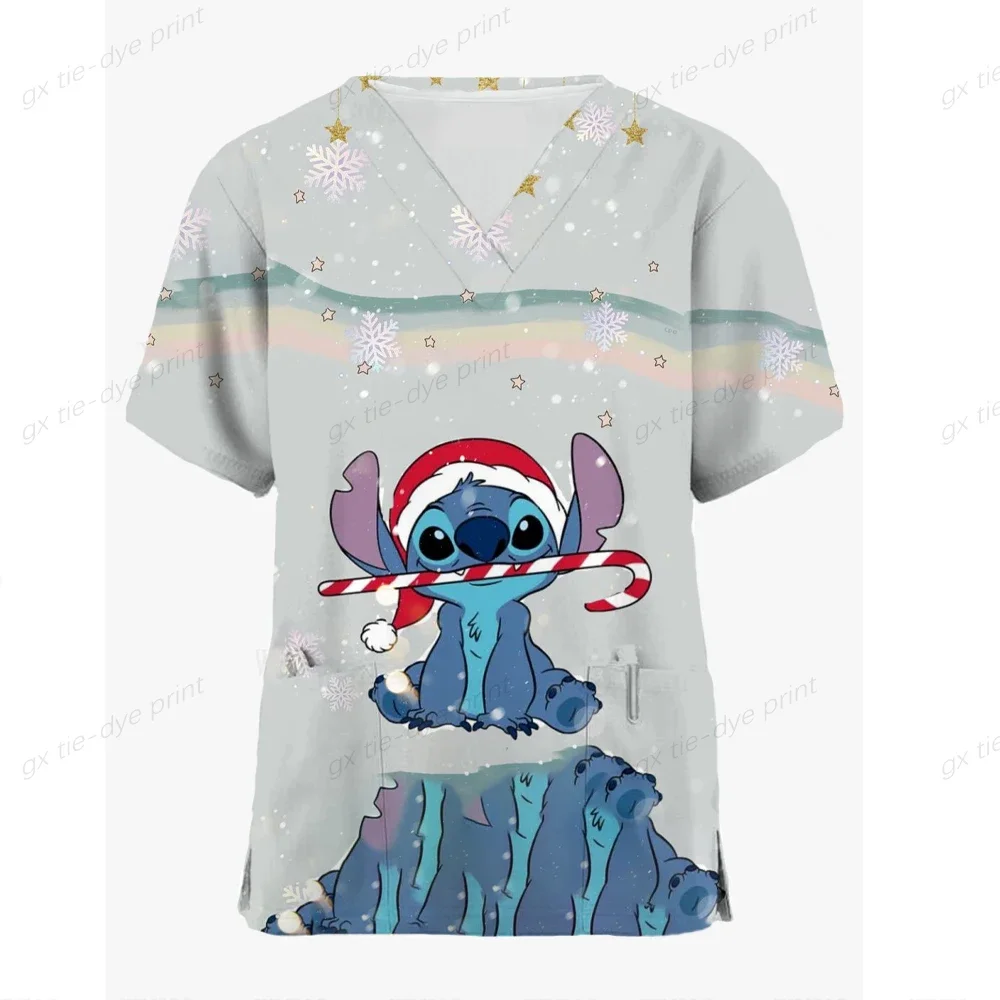 Милая униформа медсестры скрабы топы женские комбинезоны с коротким рукавом и