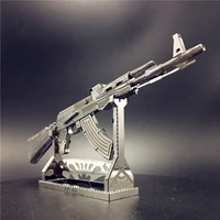 mmz model nanyuan 3d metal puzzle ak47 beretta 92 gun weapon building model kit diy 3d laser cut jigsaw toy for adult
