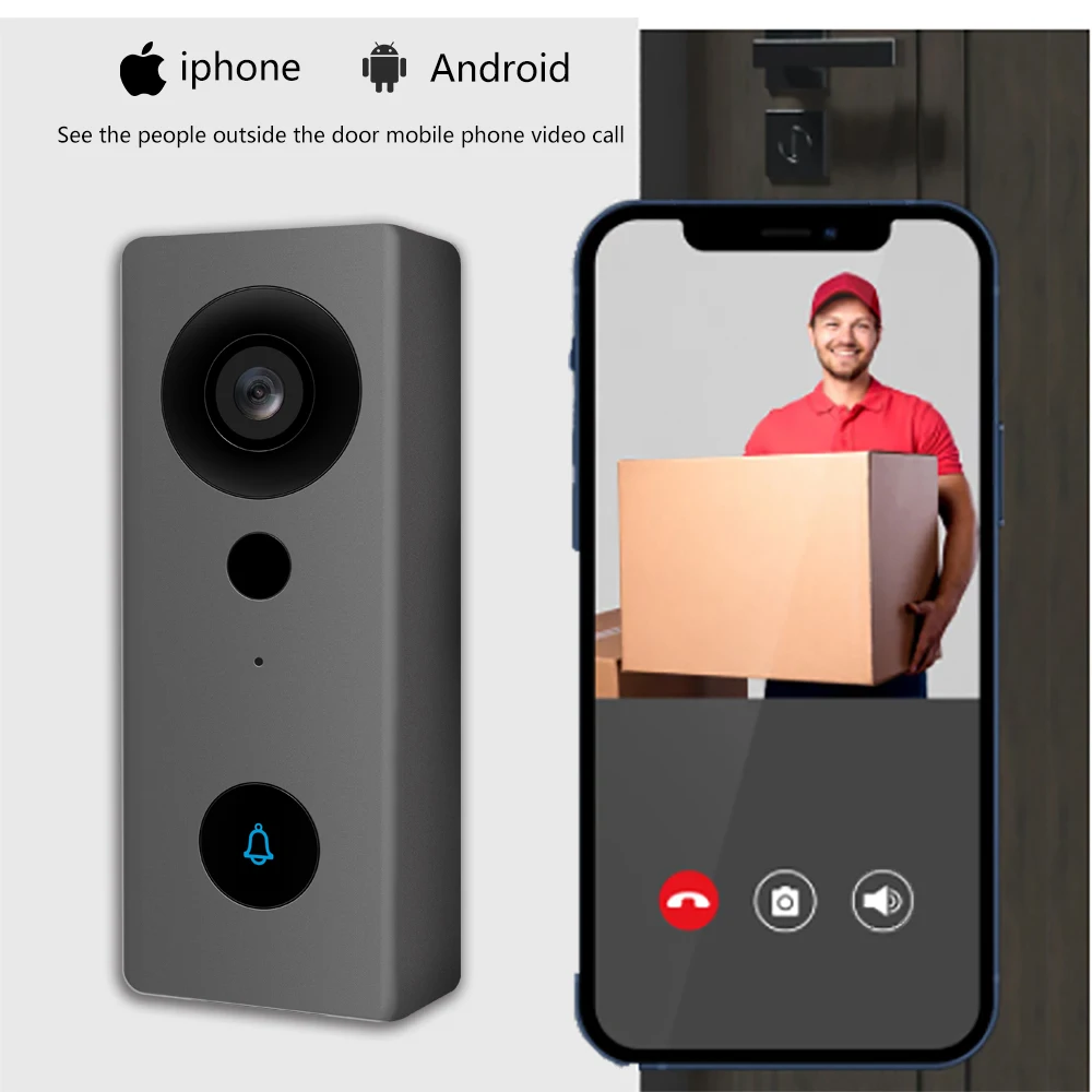 Дверной звонок Tuya для умного дома 1080P HD Wi-Fi | Безопасность и защита