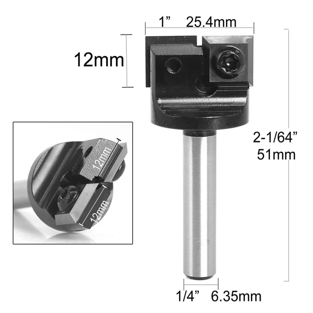 

Stable and Insert Carbide CNC Spoilboard Surfacing Router Bit 6mm 6 35mm 8mm Shank Suitable for a variety of router applications