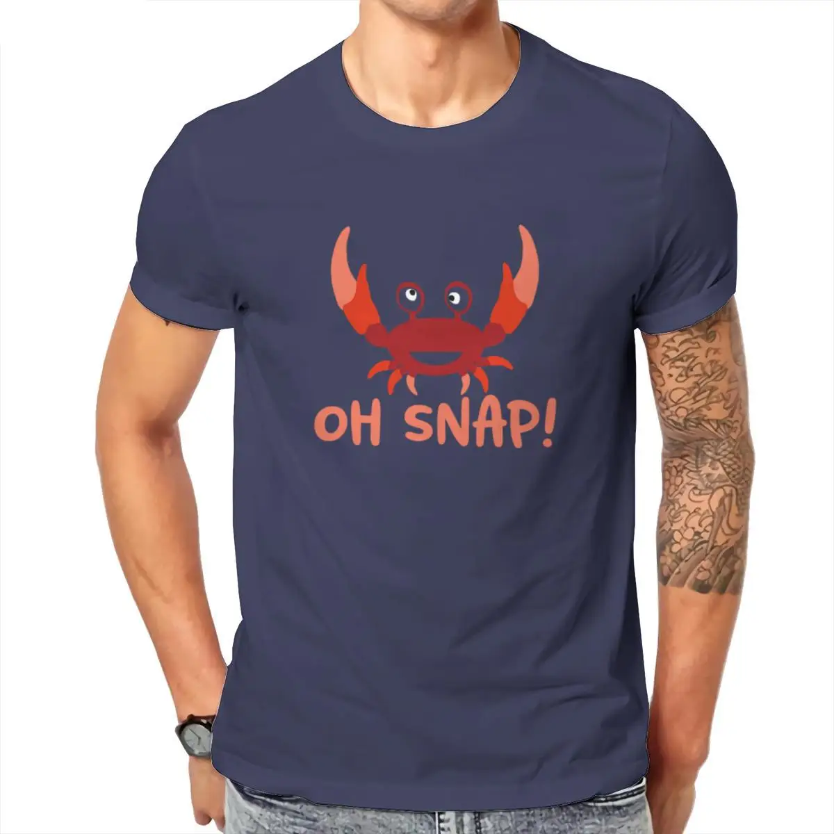 

Wholesale Oh Snap Crab Fishing Seafood Ocean Funny Gift Unisex Tri-Blend T-Shirt Essentials Couples Tops 90s Mens Clothes 104853