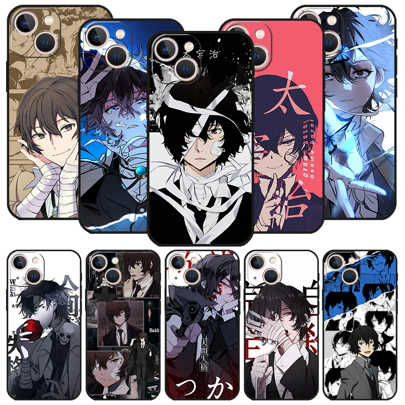 

Bungo Stray Dogs Dazai Black Phone Case for Apple iPhone 14 12 13 Mini 11 Pro Max XR 7 8 + SE 2020 XS 6 6s Plus 5 5s Silicone Co