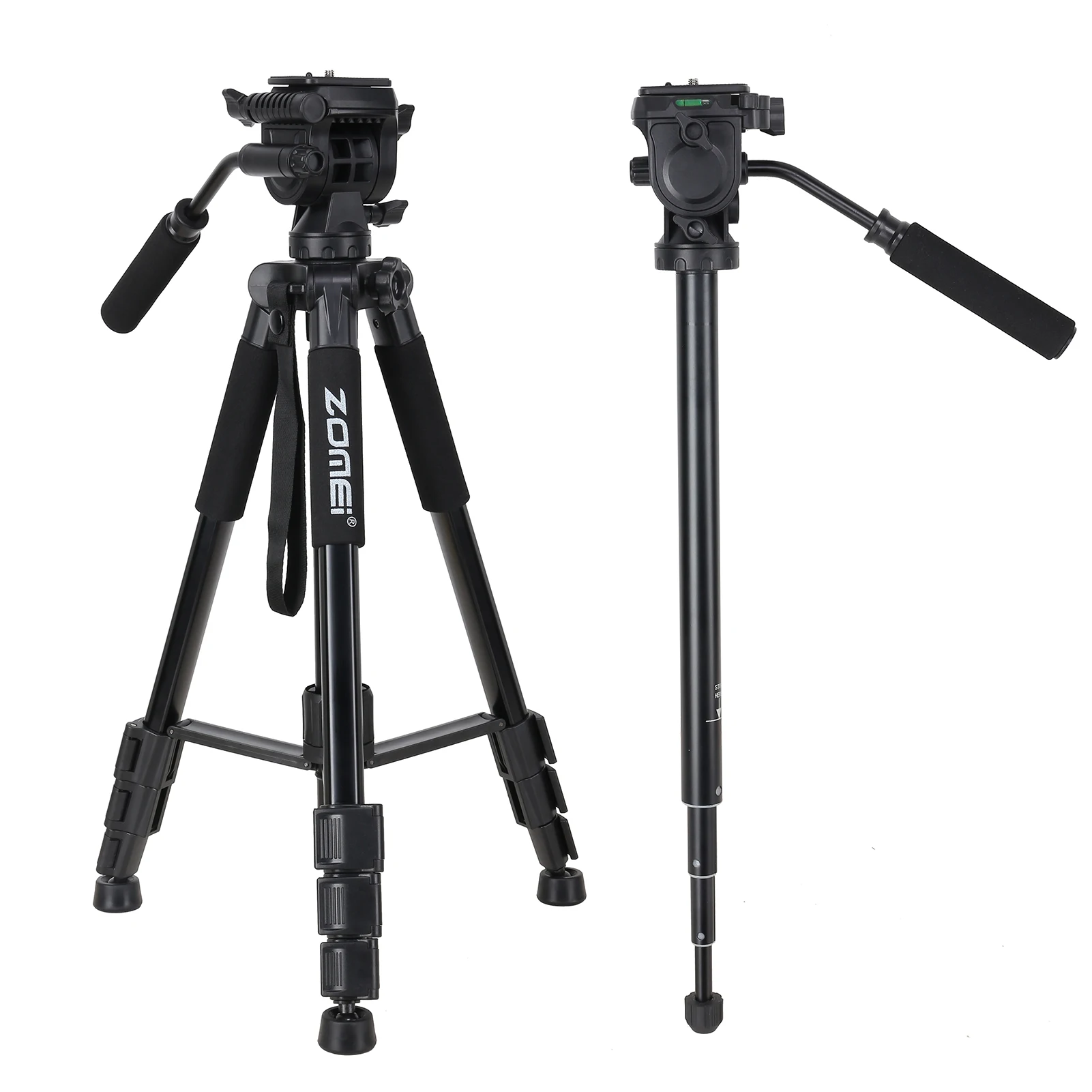 

ZOMEI Q310 Professional Aluminum Alloy Camera Video Tripod 4-Section Extendable Tripod Monopod with Fluid Damping Head