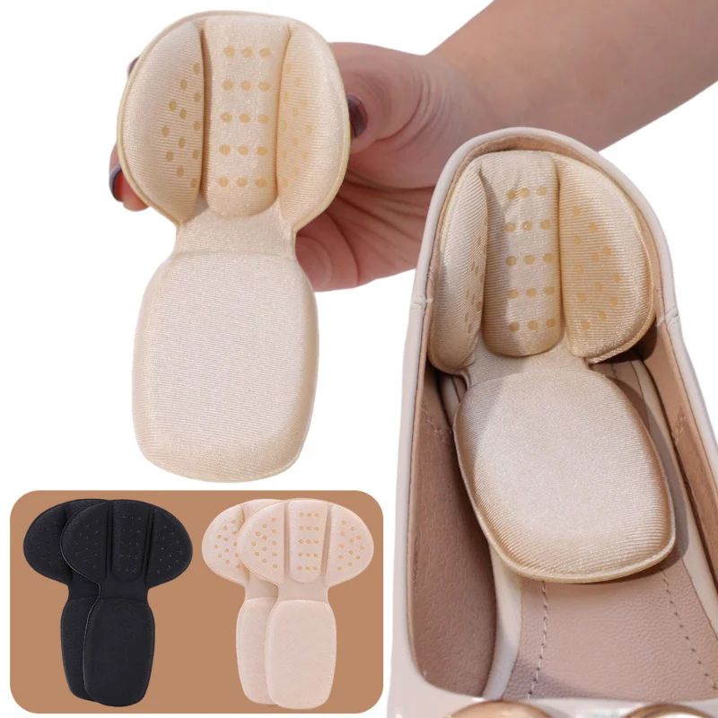 

2PCS Heel Stick Insole Orthopedic Insole Brand New T-Shape Non Slip Cushion Foot Heel Protector Liner Shoe Insole Size Reducer