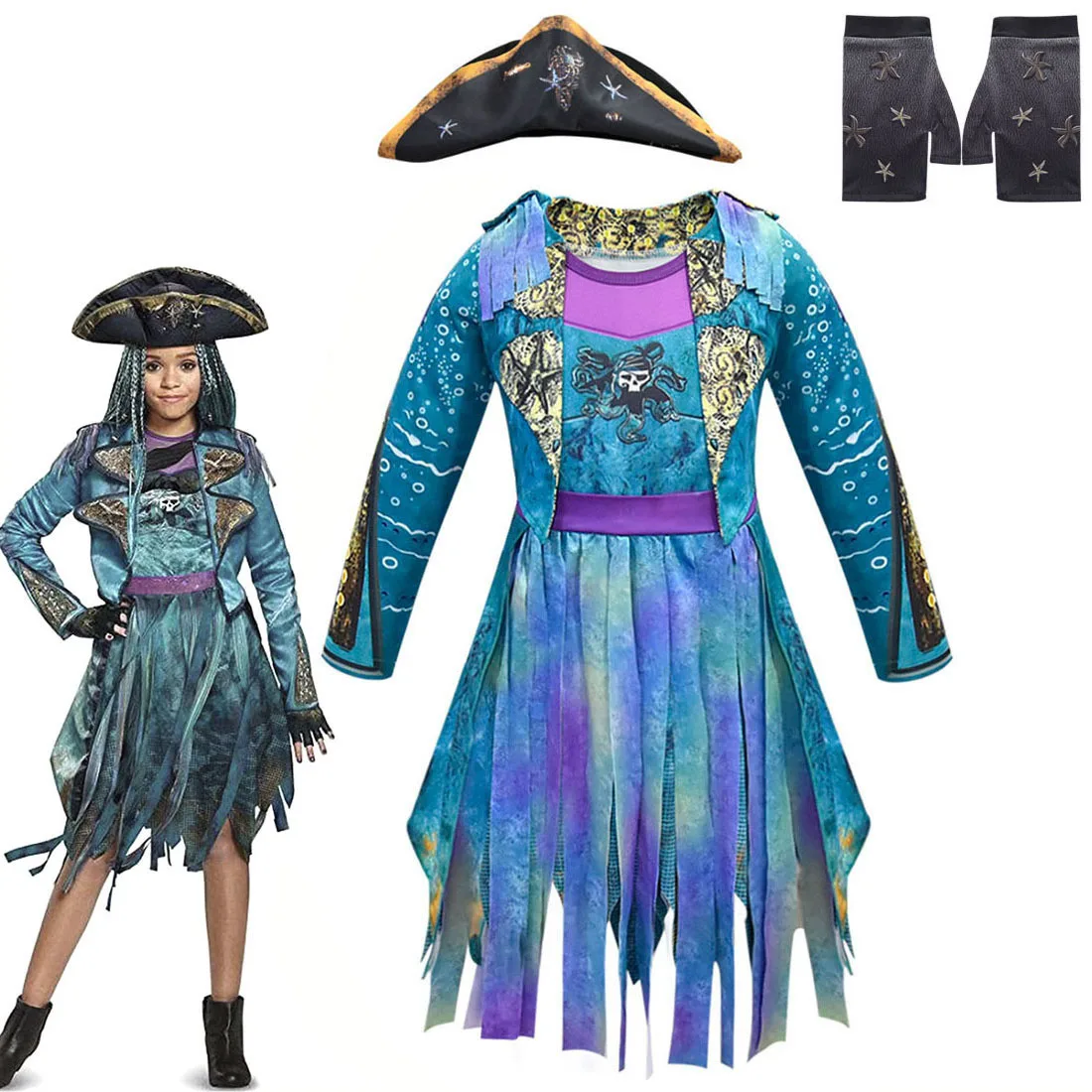 Костюм для косплея по мотивам фильма 3 перчатки шапка костюм маскировка Хэллоуин