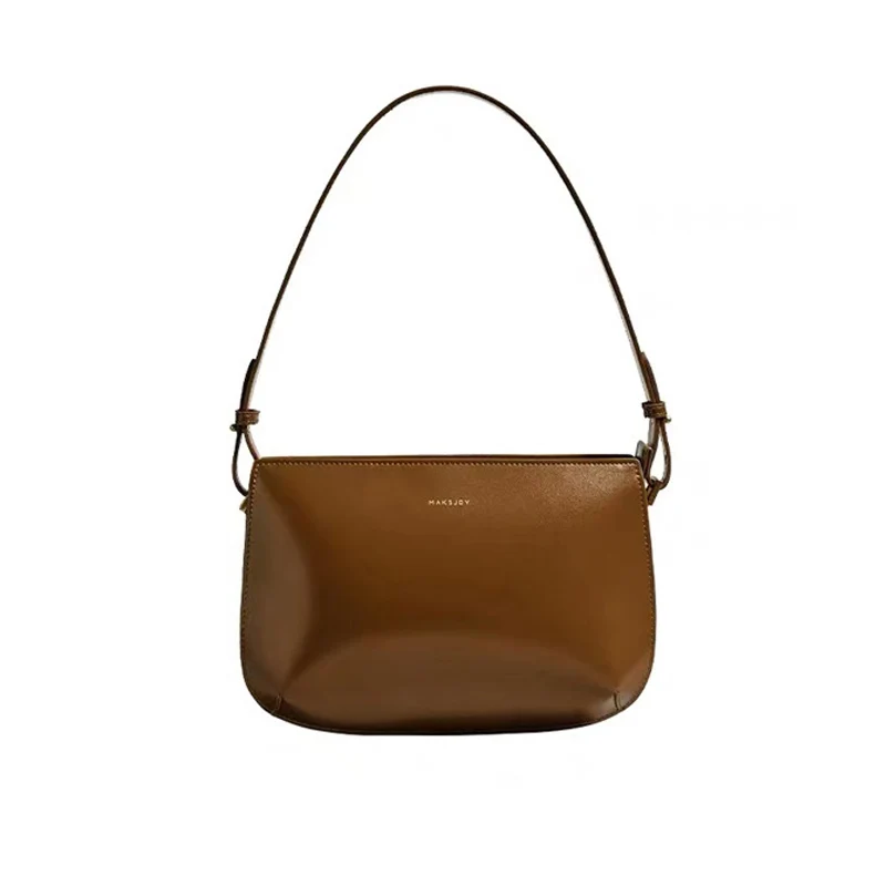 

Модная кожаная сумка для подмышек, женская простая сумка через плечо на молнии, элегантные женские сумки через плечо