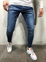 2022 solid color simple hot selling new fashion european and american mens skinny zipper jeans mens skinny jeans