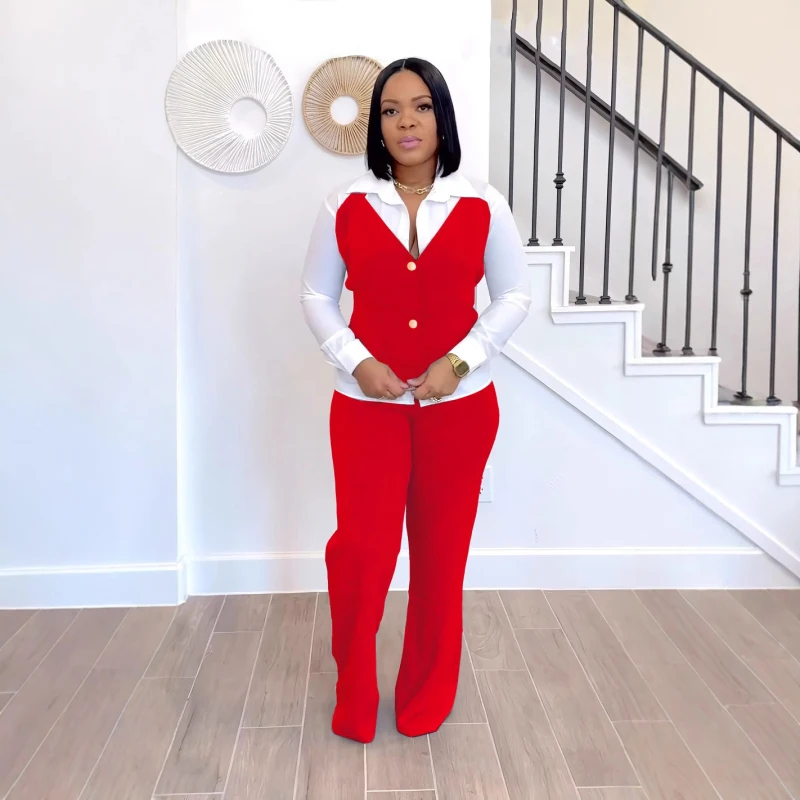 Африканские модные женские лоскутные рубашки комплекты из двух предметов топ с