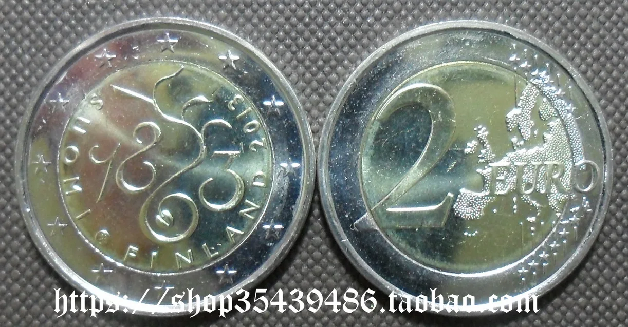 

Europe-Finland 2013 the 150 Th Anniversary of the Finnish Parliament 2 Euro Double Color Bimetal Commemorative Coin