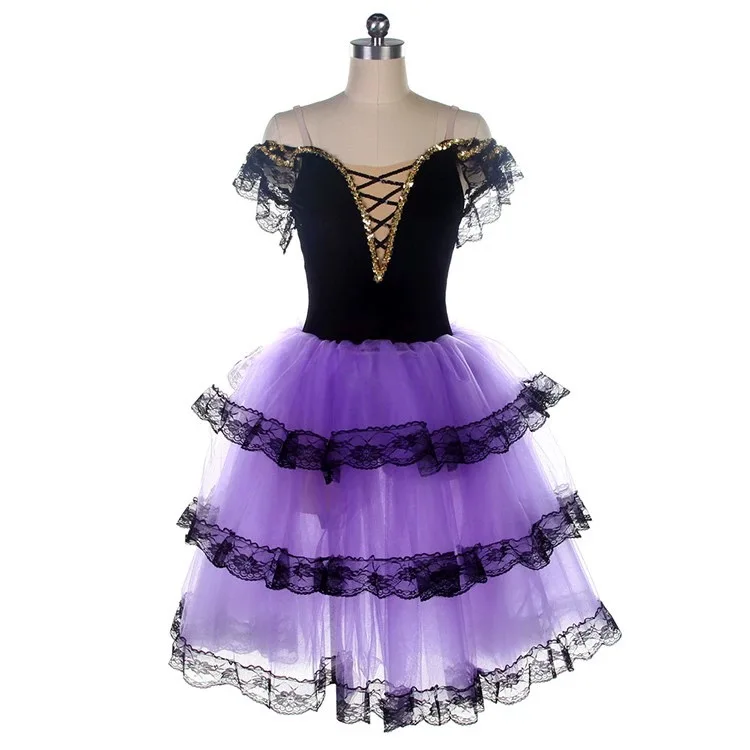 Романтичная балетная юбка-пачка для девочек и женщин Красное Длинное испанское