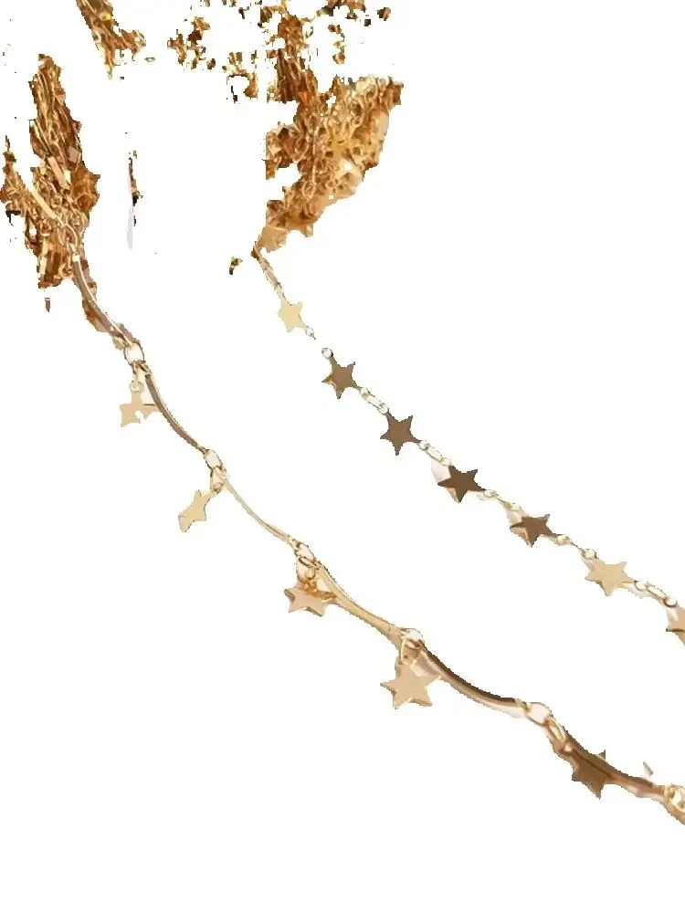 14-каратное позолоченное цепочка с пятиконечной звездой подвесная со аксессуары