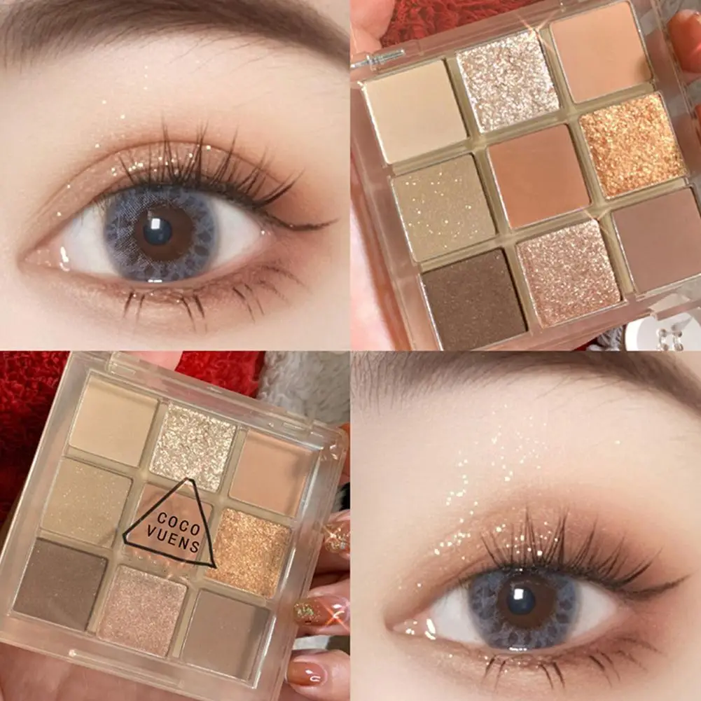 

DIKALU Nine-color Eyeshadow Declining City Warm and Transparent Pearly shadow Acrylic Jiugongge Dishes Earth Eye Cold Matte S9X7