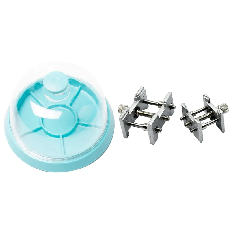 

1 Pcs Watch Repair Tools Watch Parts Movement Dust Cover & 1 Set Metal Watch Movement Holder Fixed Base