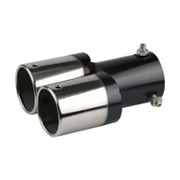 double export car tail pipe stainless steel oblique crimping car silencer universal stainless steel pipe