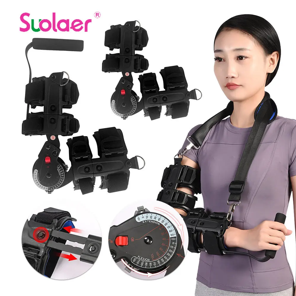 

Household Elbow Joint Fixed Guard Adjustable Humerus Fixed Support Fracture Arm Breathable Forearm Sling Left&Right Arm Forearm