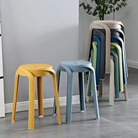 home use plastic stools furniture fortable stool round stool fashion creative high nordic simple chair ottoman