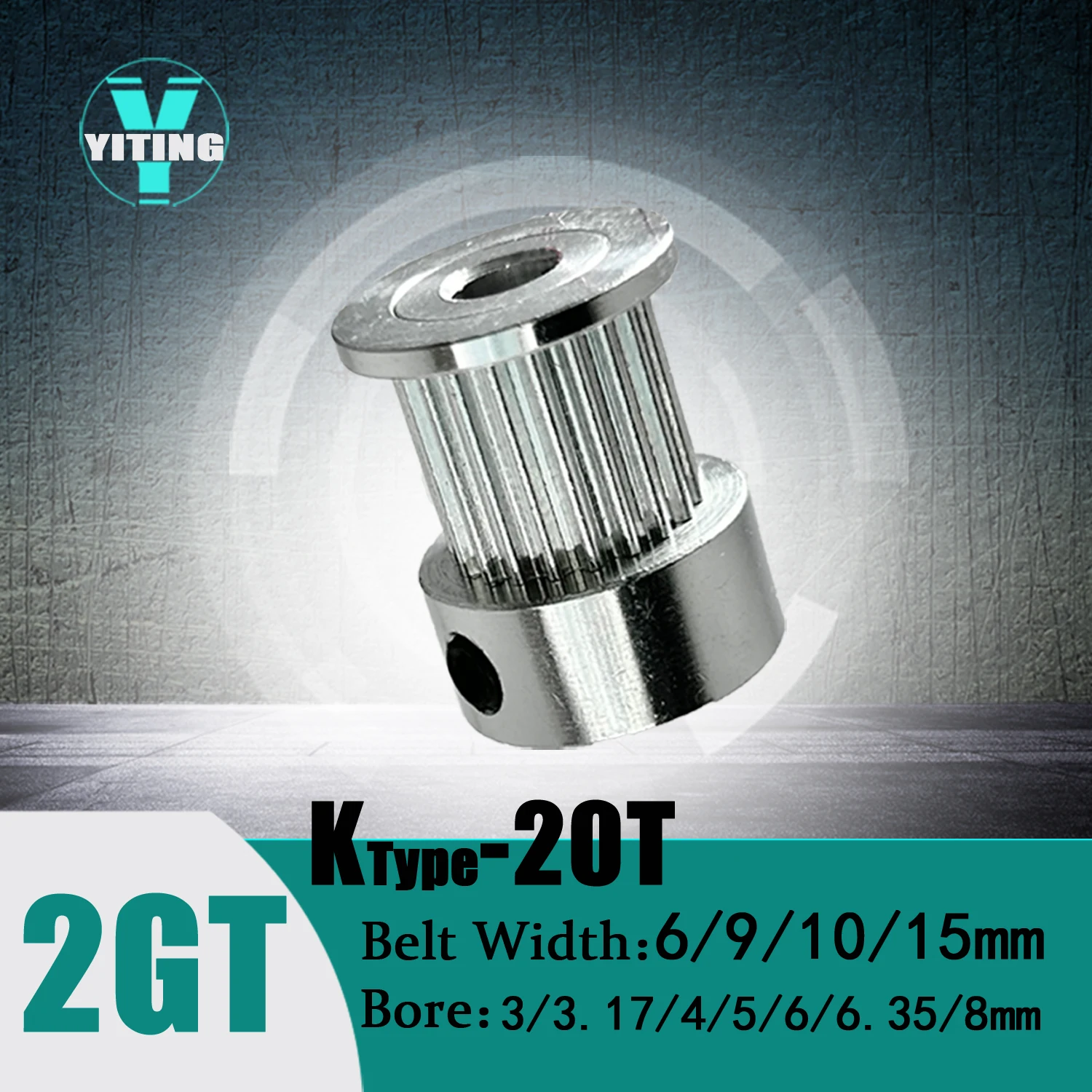 

2GT 20 Teeth 2GT Timing Belt Width 6mm 9mm 10mm 15mm 2GT Timing Pulley Bore 3/3.17/4/5/6/6.35/8mm For 3D Printer CNC Parts