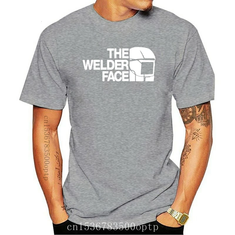 

Tshirt Mens Fashion Welder T Shirts Men Funny Casual New Fashion New Summer Short Sleeve The Welder Face T Shirt