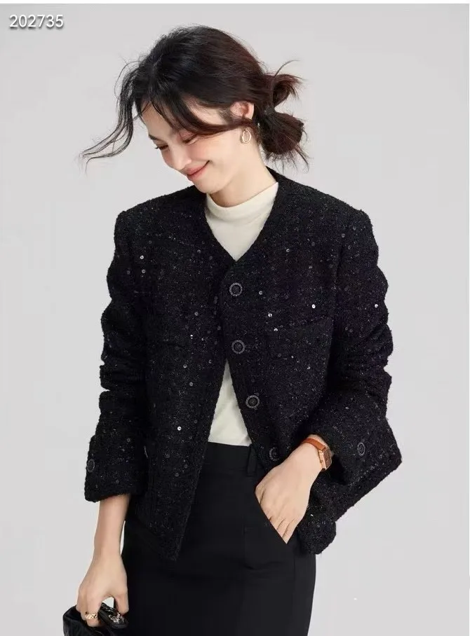 Модное женское пальто wf0738 2024 популярная женская одежда в европейском стиле