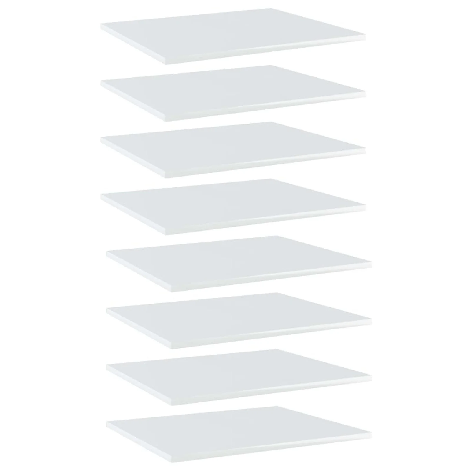 

Bookshelf Boards 8 pcs High Gloss White 23.6"x19.7"x0.6" Chipboard