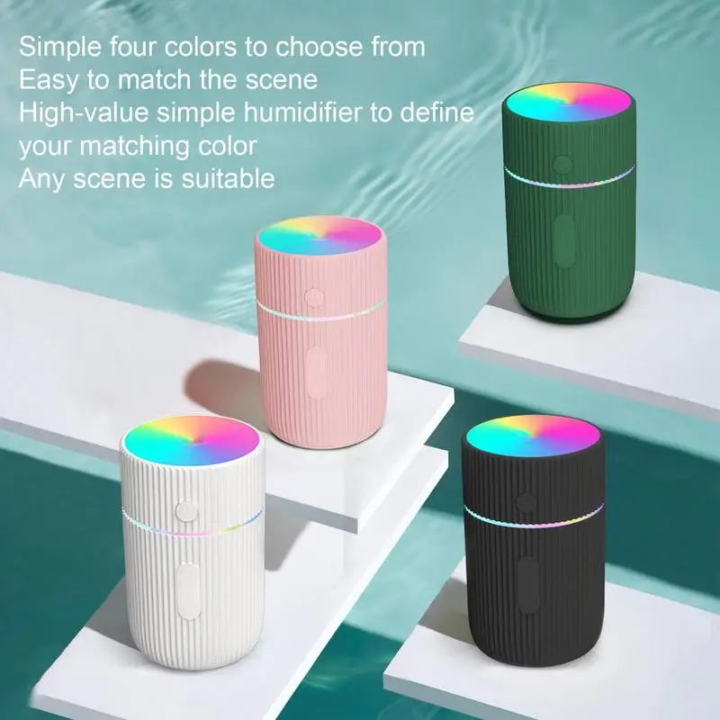 

Car Air Humidifier Colorful USB Rechargeable Car Diffuser Humidifier Portable Diffuser For Essential Oils 2 Mist Modes 220ml