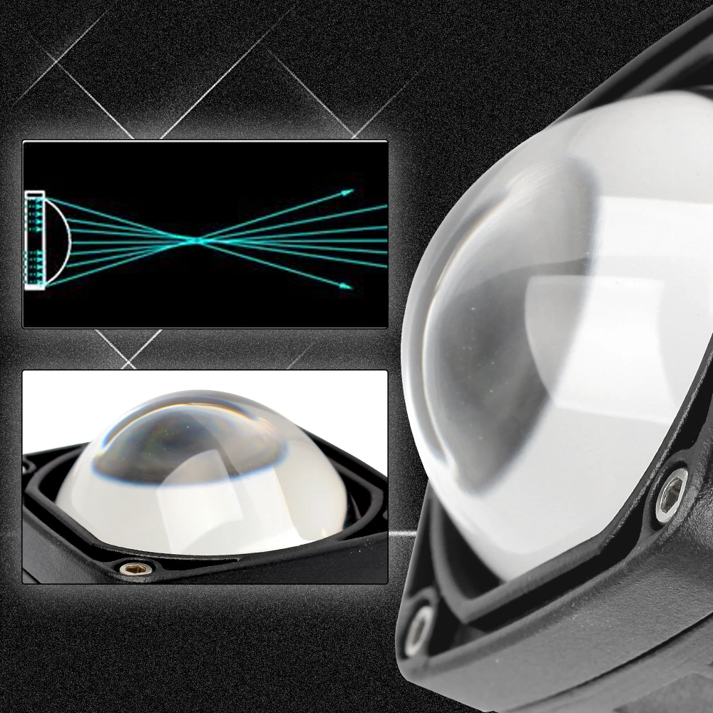 Светодиодные противотуманные фары 8D рабочего освещения 2 дюйма прожектор 6000K