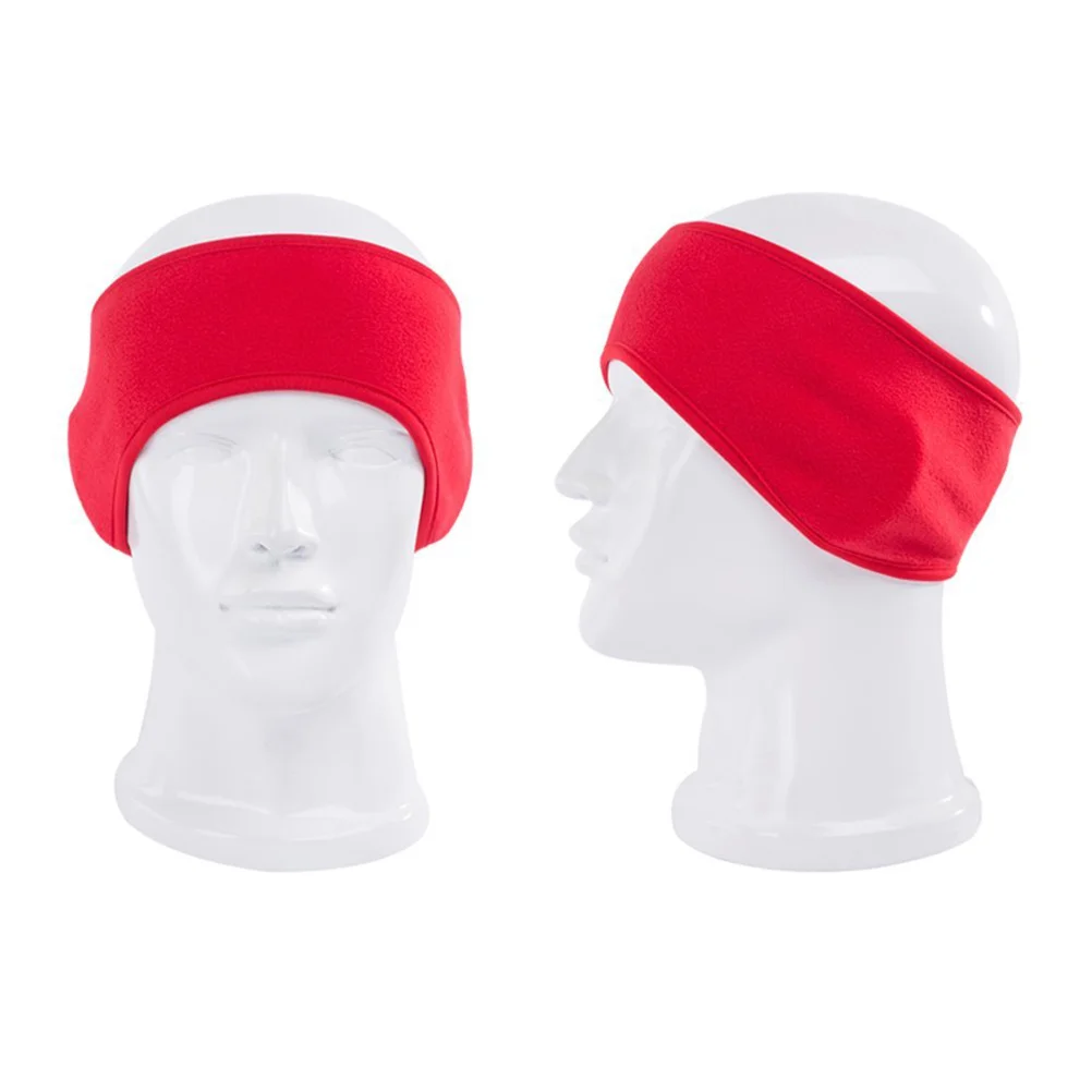 

Unisex Women Men Ear Warmer Headbands Fleece Thermal Ski Ear Muff Stretch Spandex Hair Band Accessories (Red)