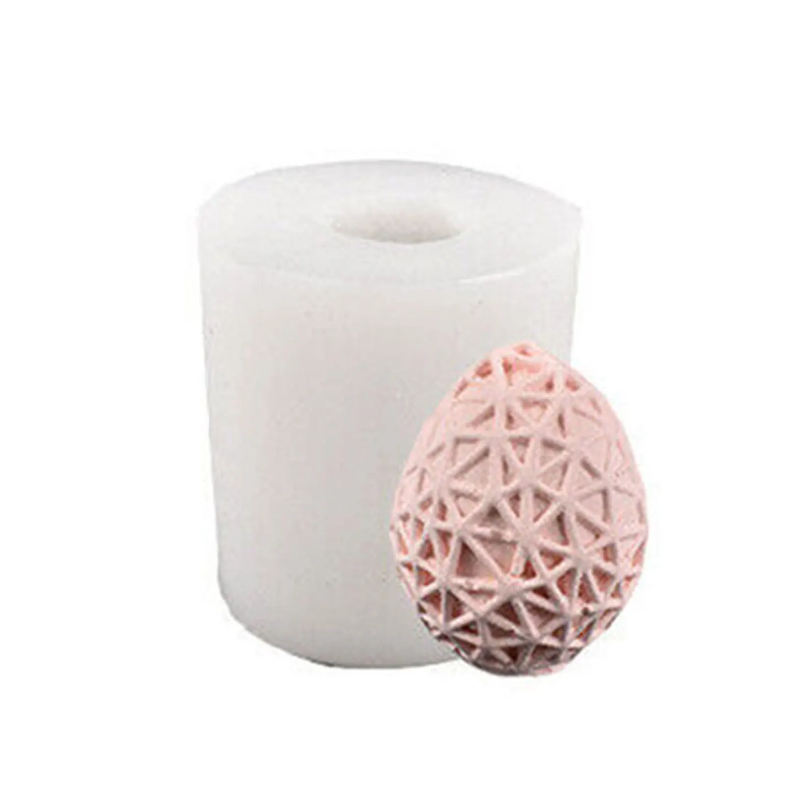 

Easter Eggs Silicone Candle Mold 3D Lace Decor Soap Clay Resin Table Party Art For DIY Soap Candles Home Decoration