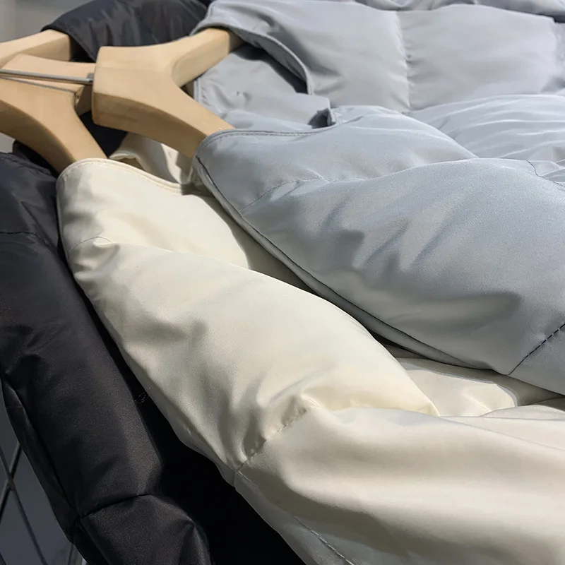 Winter New Rhombic Cotton-padded Clothes Female Korean Version Of Solid Color Short Warm Collarless Padded Bread Clothing Female