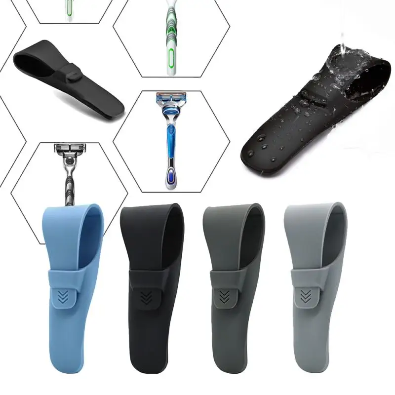 Case Travel Razor Holder Case For Manual Double Edge Safety Silicone Barber Shaver Holder Beard Clipper Shaver Storage Bag
