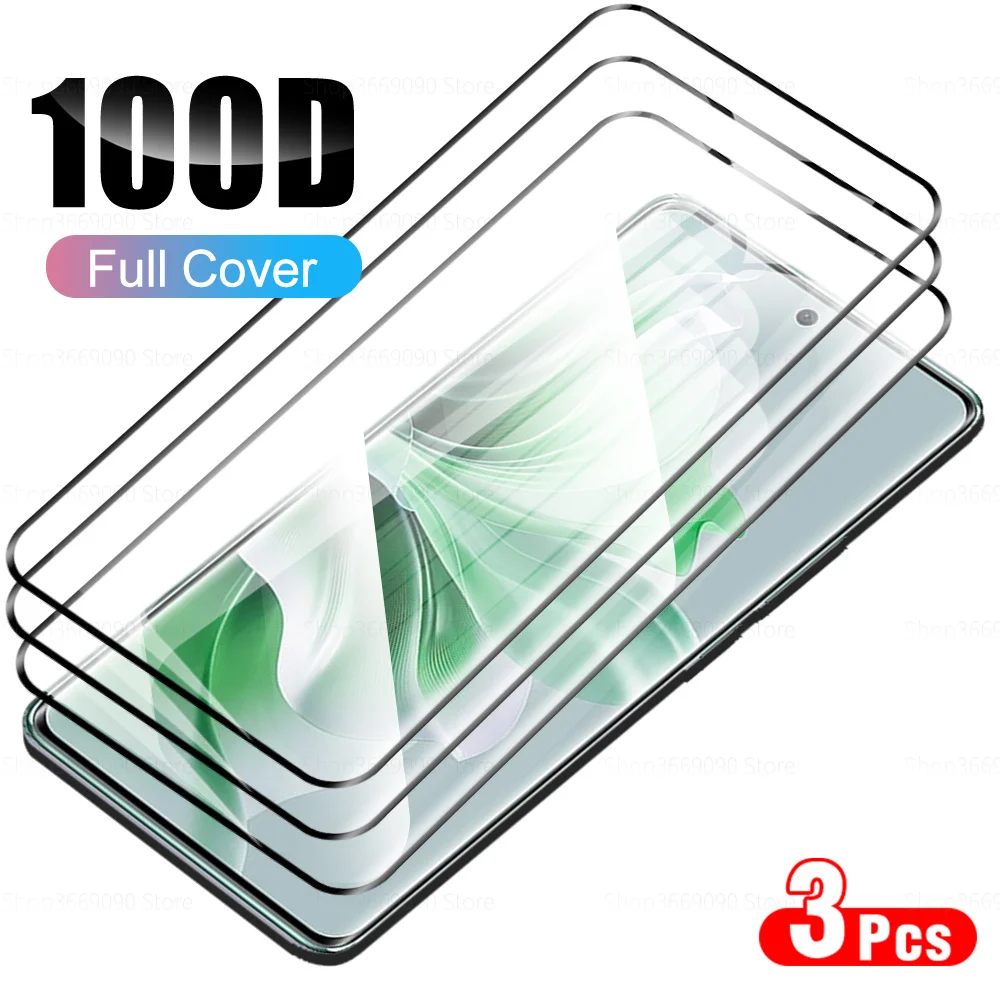 3 шт. 100D защитный стеклянный чехол с полным покрытием для Oppo Reno11 Pro 5G закаленное