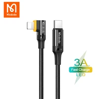 mcdodo type c to lightning fast cable for iphone 13 12 11 pro macbook ipad usbc pd auto disconnect led data cord ios charge wire