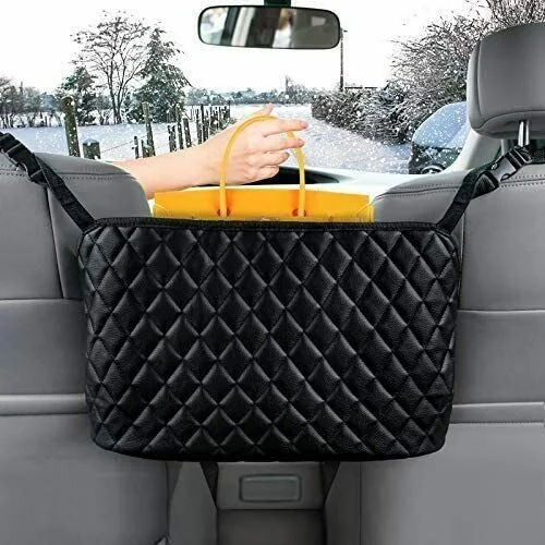 

Car mesh pockets, hand bag bracket storage racks, car seat side storage mesh pockets