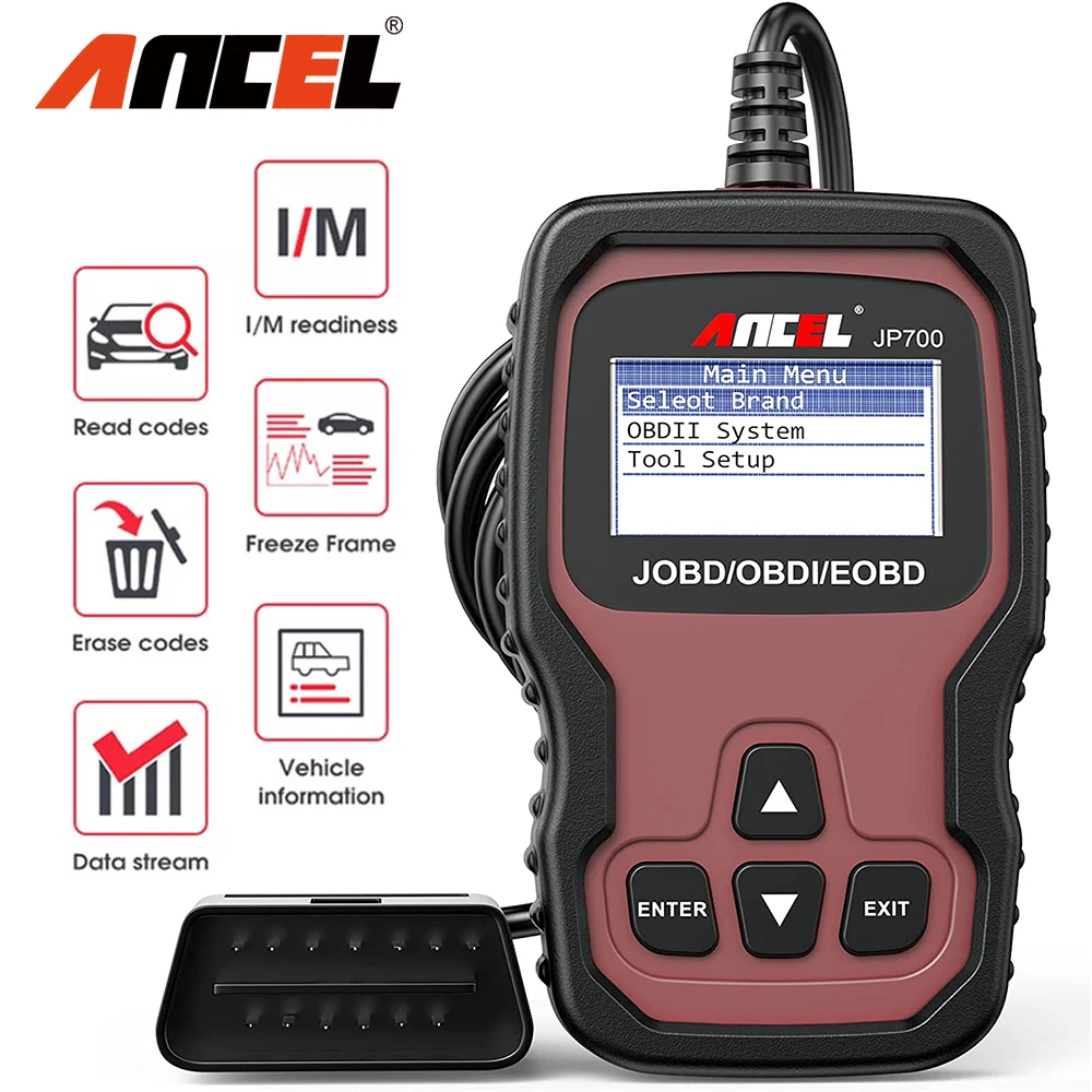 

Ancel JP700 OBD2 Car Diagnostics Scanner JOBD EOBD Code Reader OBD 2 Auto Diagnostic Scanner For Honda Toyota Nissan Mitsubishi