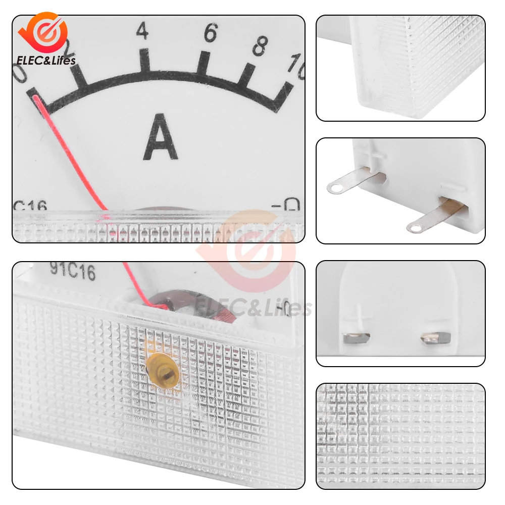 6 шт. 91C16 DC 0-20 В переменного тока 0-300 10A/20A/30A/50A тип указателя AC/DC прибор для измерения