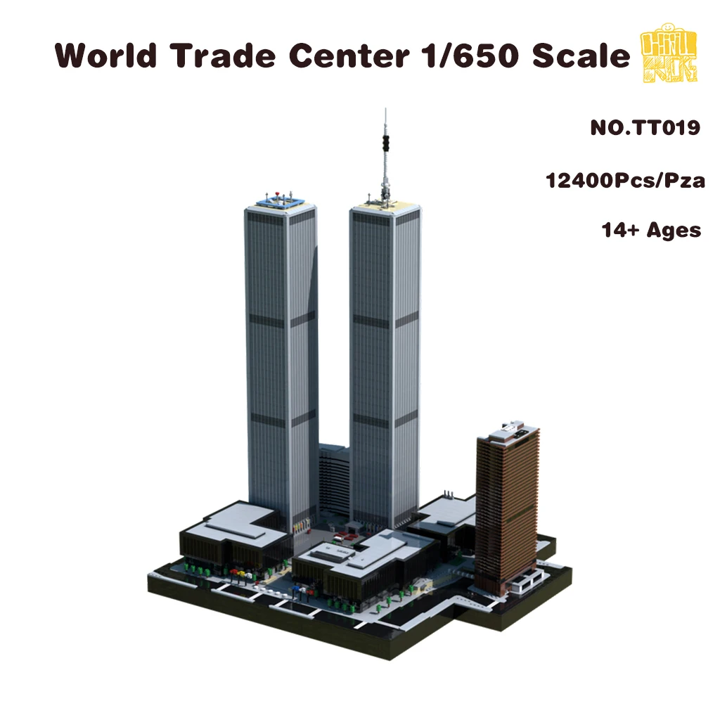 Строительные блоки MOC TT019 архитектура мирового торгового центра модель масштаба