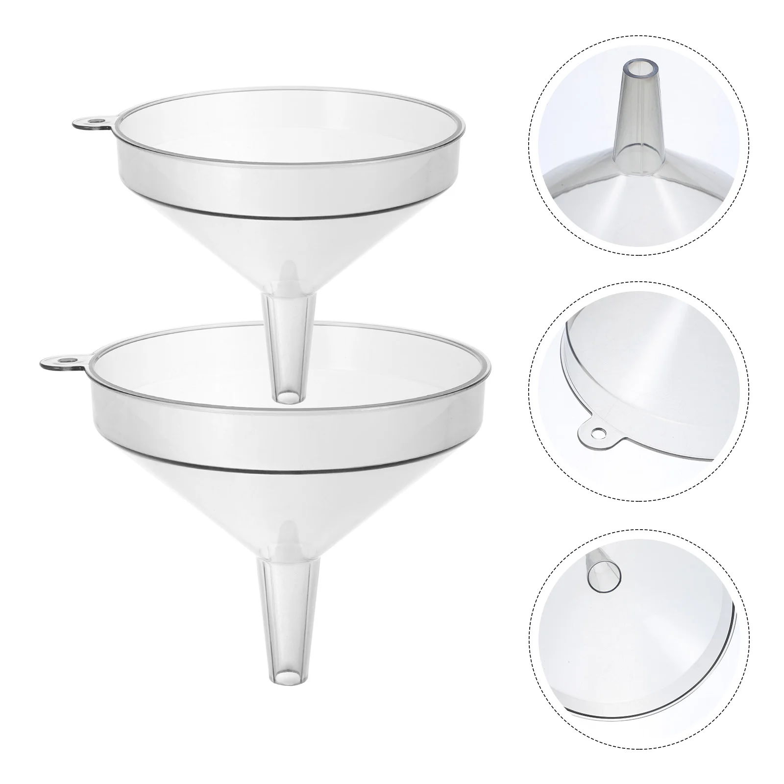 

2pcs Kitchen Small Funnels Multi-function Canning Funnel Reusable Funnel Large Diameter Funnel