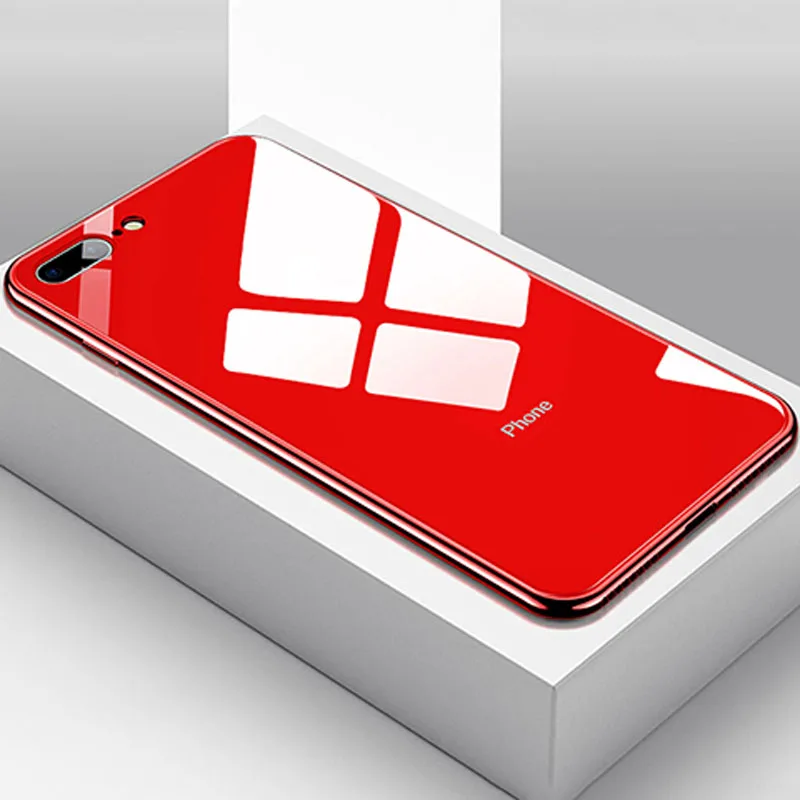 

Luxury Mirror Tempered Glass Phone Case For iPhone 11/12/13Pro MAX XR XS MAX X 7 8 Plus Plating Mirror Glossy Protection Cover