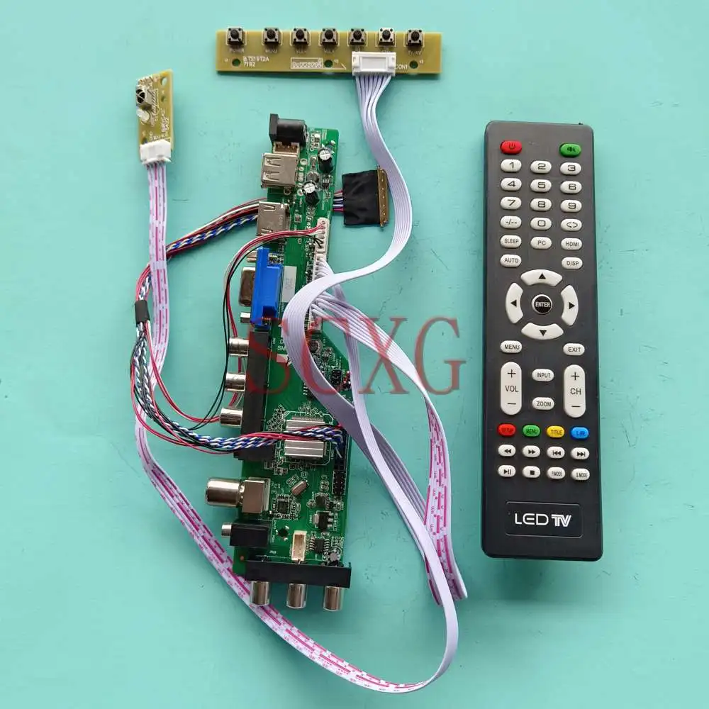 

LCD Controller Board DIY Kit For LTN156AT15-C01 40 Pin LVDS Screen VGA HDMI-Compatible USB AV Digital Signal DVB 15.6" 1366 768