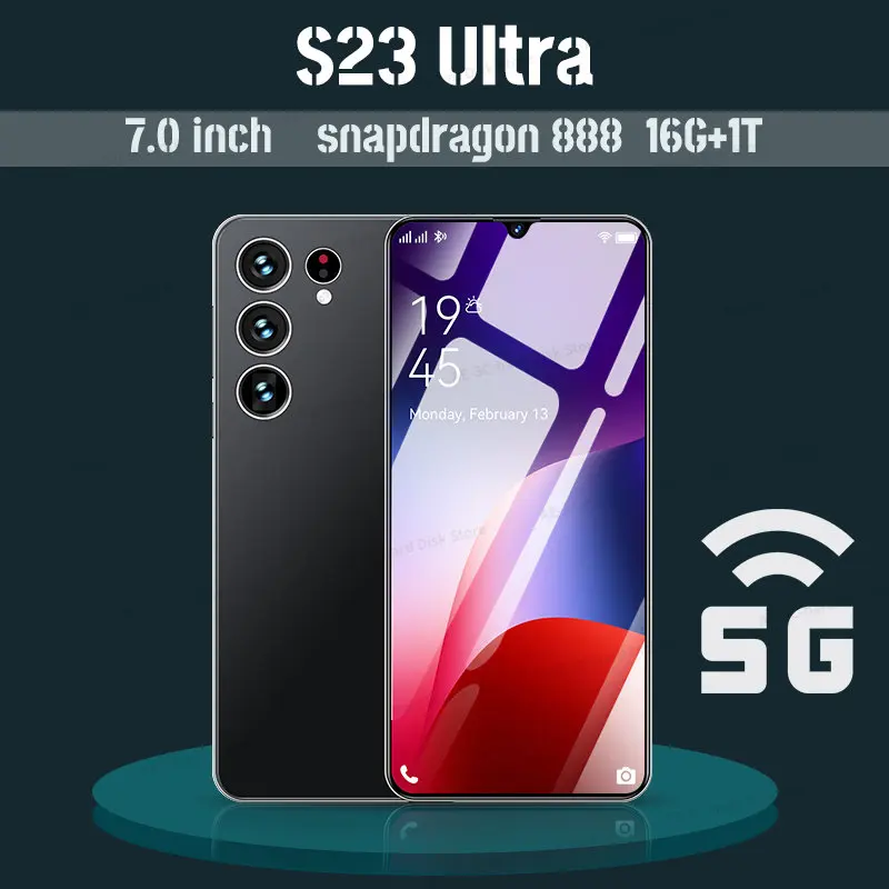 

SmartPhone S23 Ultra 7.0 HD Screen Unlocked Mobile Phones 48MP+72MP 5G Celulares Dual Sim 6800mAh Original Android 13 Cell Phone