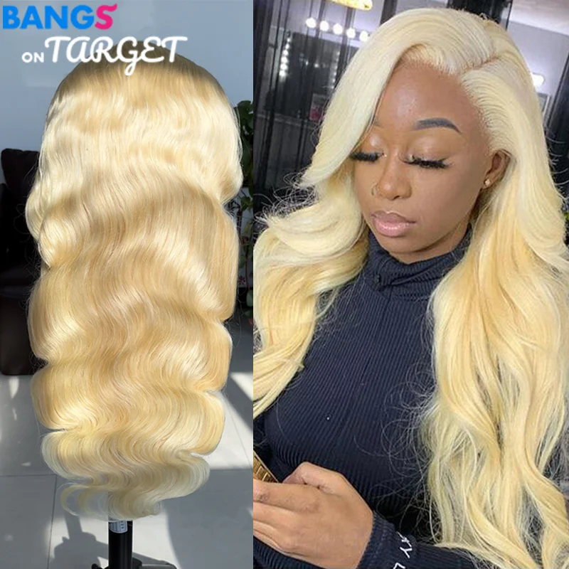 36 38 613 Blonde Lace Front Human Hair Wig Brazilian Body Wave 613 Transparent 13x1 Lace Front Wig Brazilian Human Hair Wig 150%