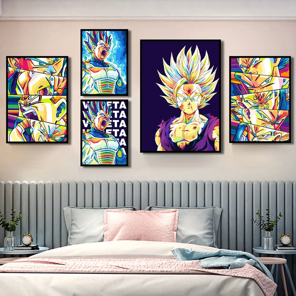 

Dragon Ball Vegeta Canvas Poster Print Anime Eye Picture Wall Art Child Bedroom Decor Living Room Home Mural Decorative Cuadros