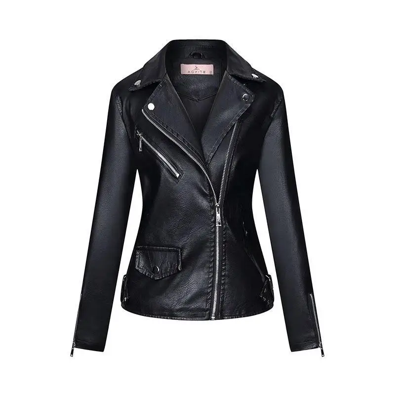 2023 New PU Hot Winter Women Jackets Windbreaker Motorcycle Black Slim Outwear Coats Plus Size 3XL Female Jackets chaqueta mujer enlarge