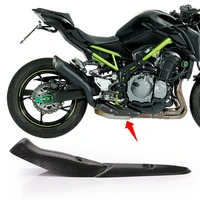 motorcycle exhaust heat shield middle section carbon fiber anti scalding cover for kawasaki z900 2017 2022 motorcycle accessorie