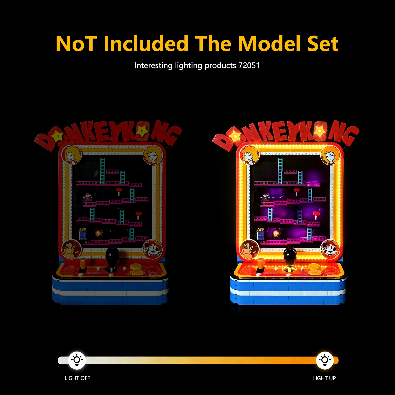 Фото Набор светодиодного освещения LYBMTWF, совместимый с Lego 72051 Donkey Kong Arcade (модель не входит в комплект). №3