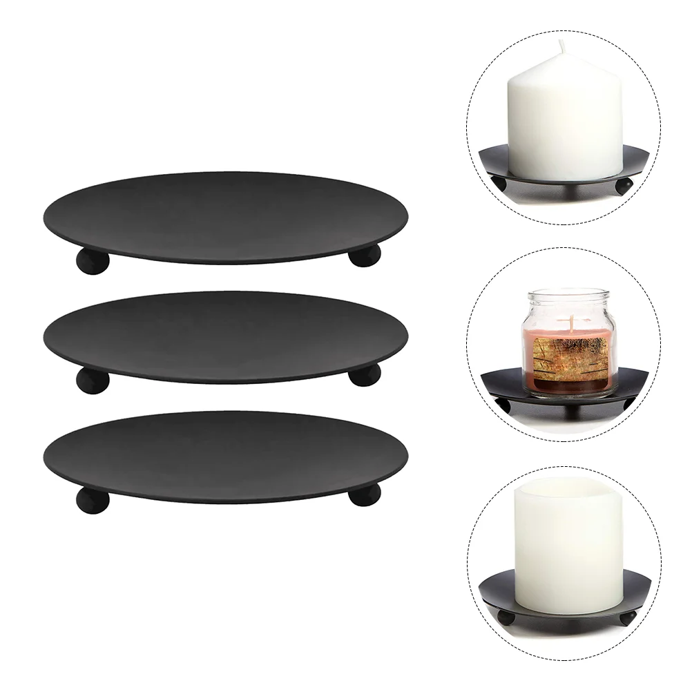 

3Pcs Plate Holder, Rustic Decorative Pillar Holder for Home, Wedding, Birthday Party, 3. 73X3. 73X0. 59in