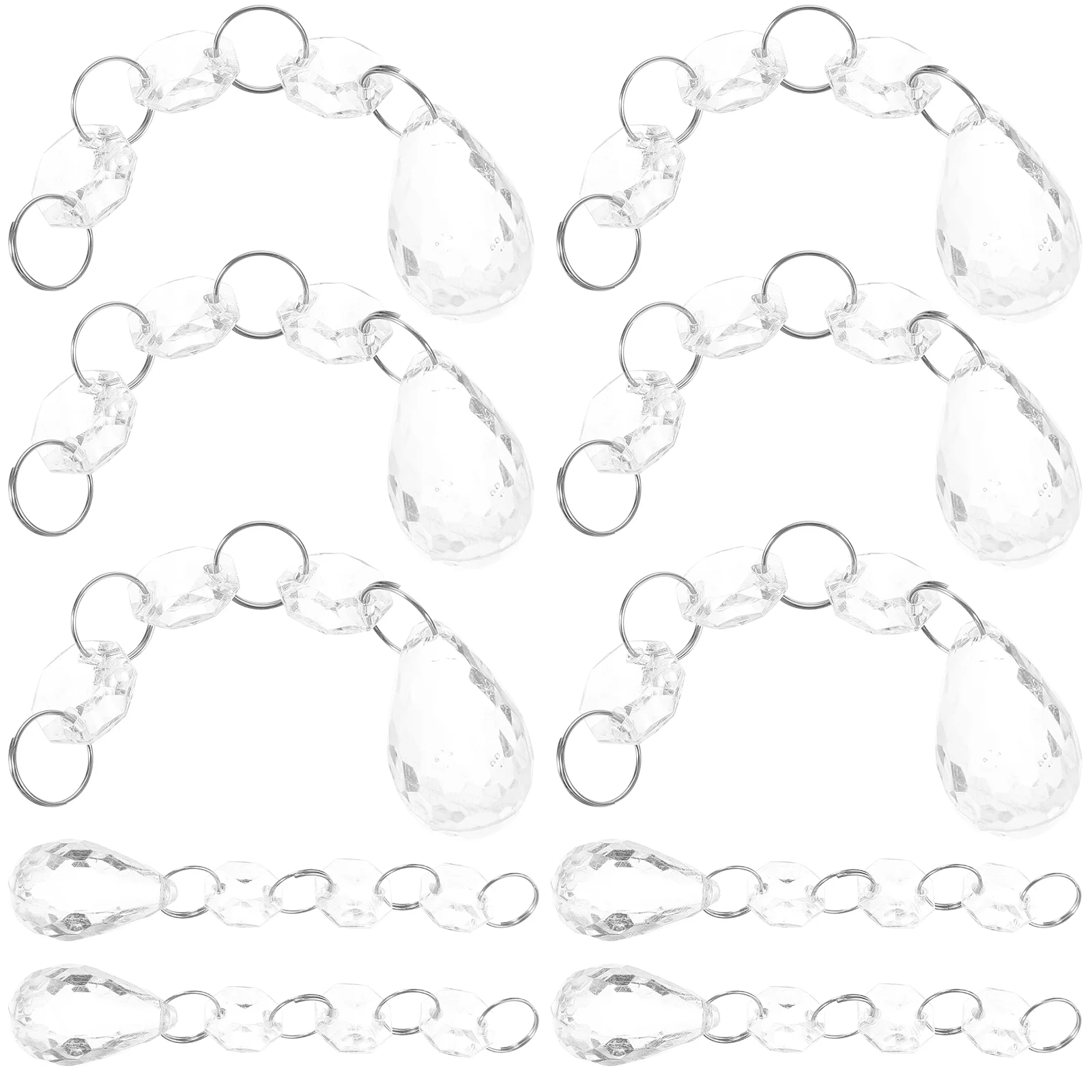 

30 Pcs Branches Octagonal Bead Pendant Plastic Lamp Hanging Ornaments