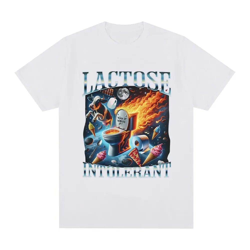 Lactose Intolerant забавная футболка с рисунком мема мужская и женская модная винтажная
