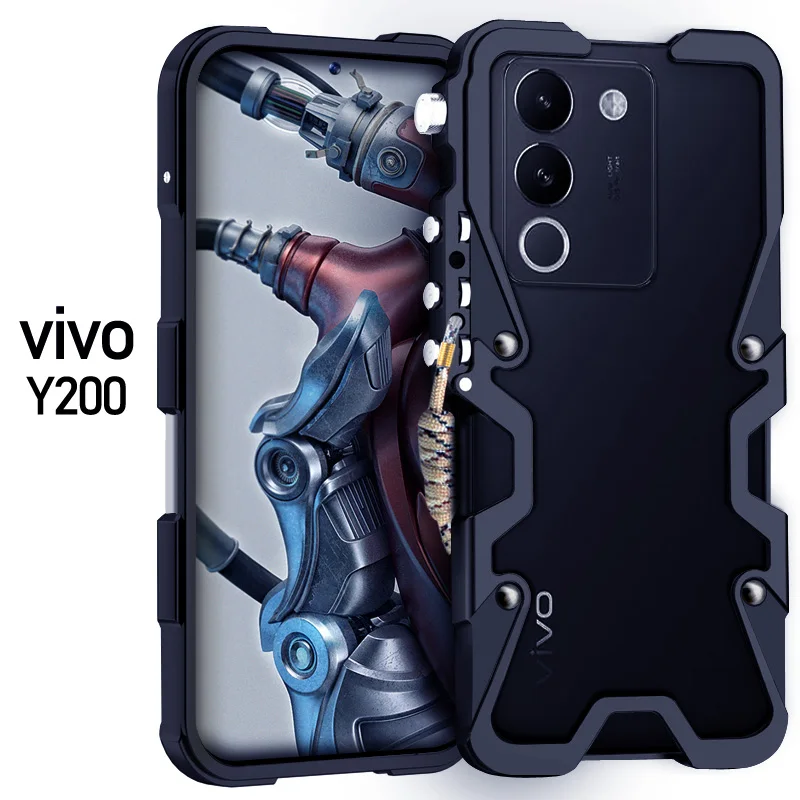 Роскошный армированный металлический алюминиевый бампер Qialino Zimon для телефона Vivo